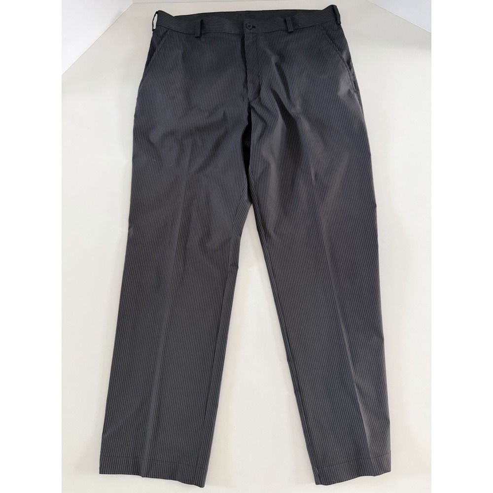 Nike Golf Dri-FIT Pinstripe Golf Pants Men's 36x32 Gray Black Athletic